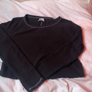 Paper crane black long sleeve